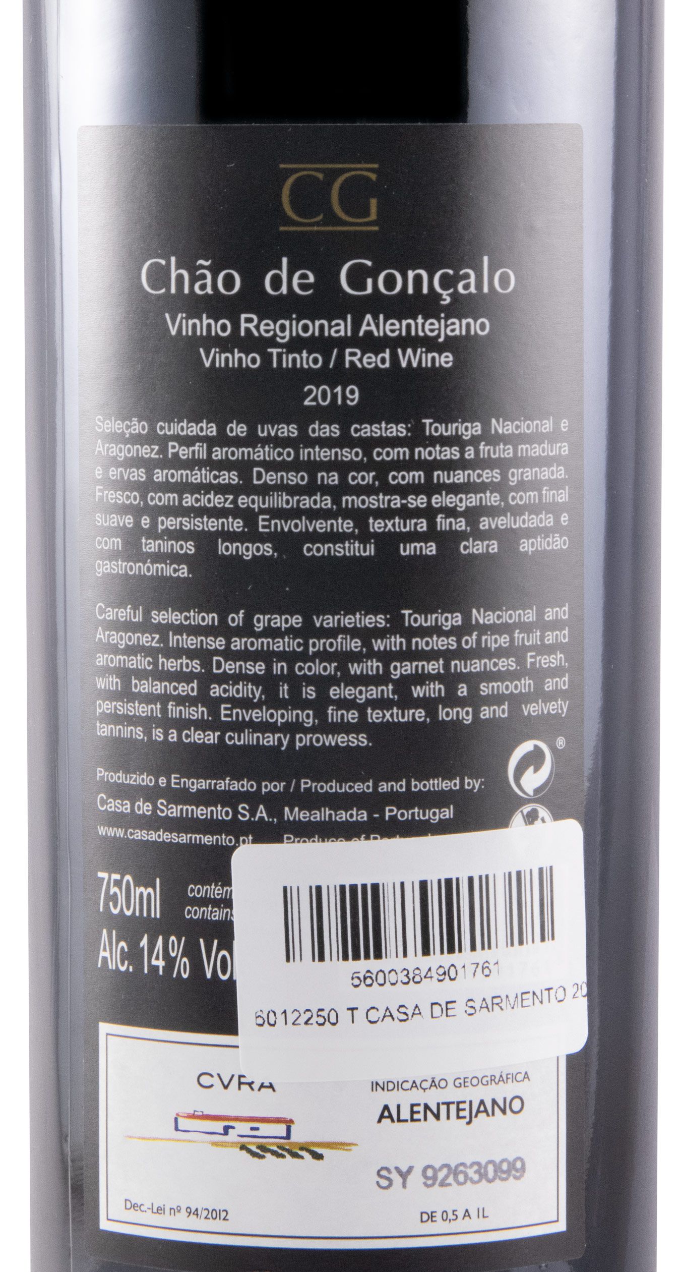 2019 Casa de Sarmento Chão Gonçalo tinto