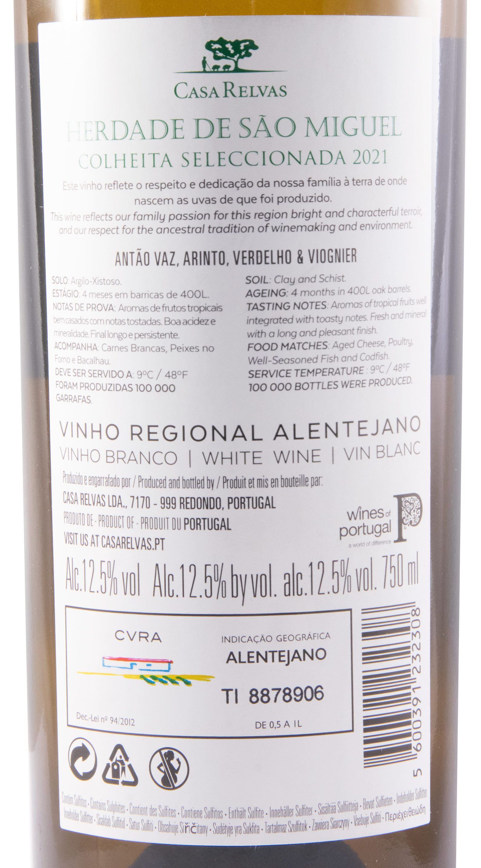 2021 Herdade de São Miguel Colheita Seleccionada white
