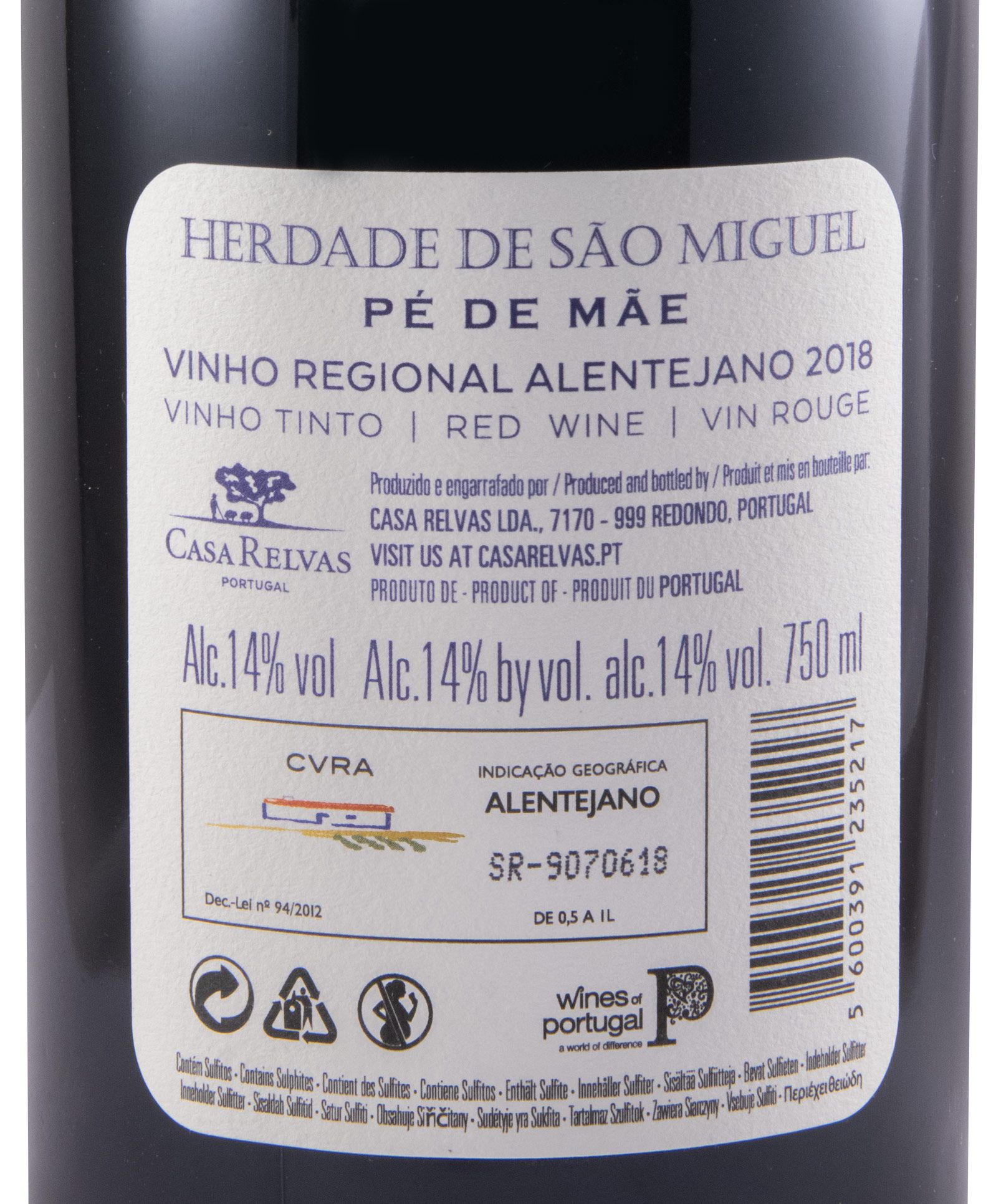 2018 Herdade de São Miguel Pé de Mãe tinto