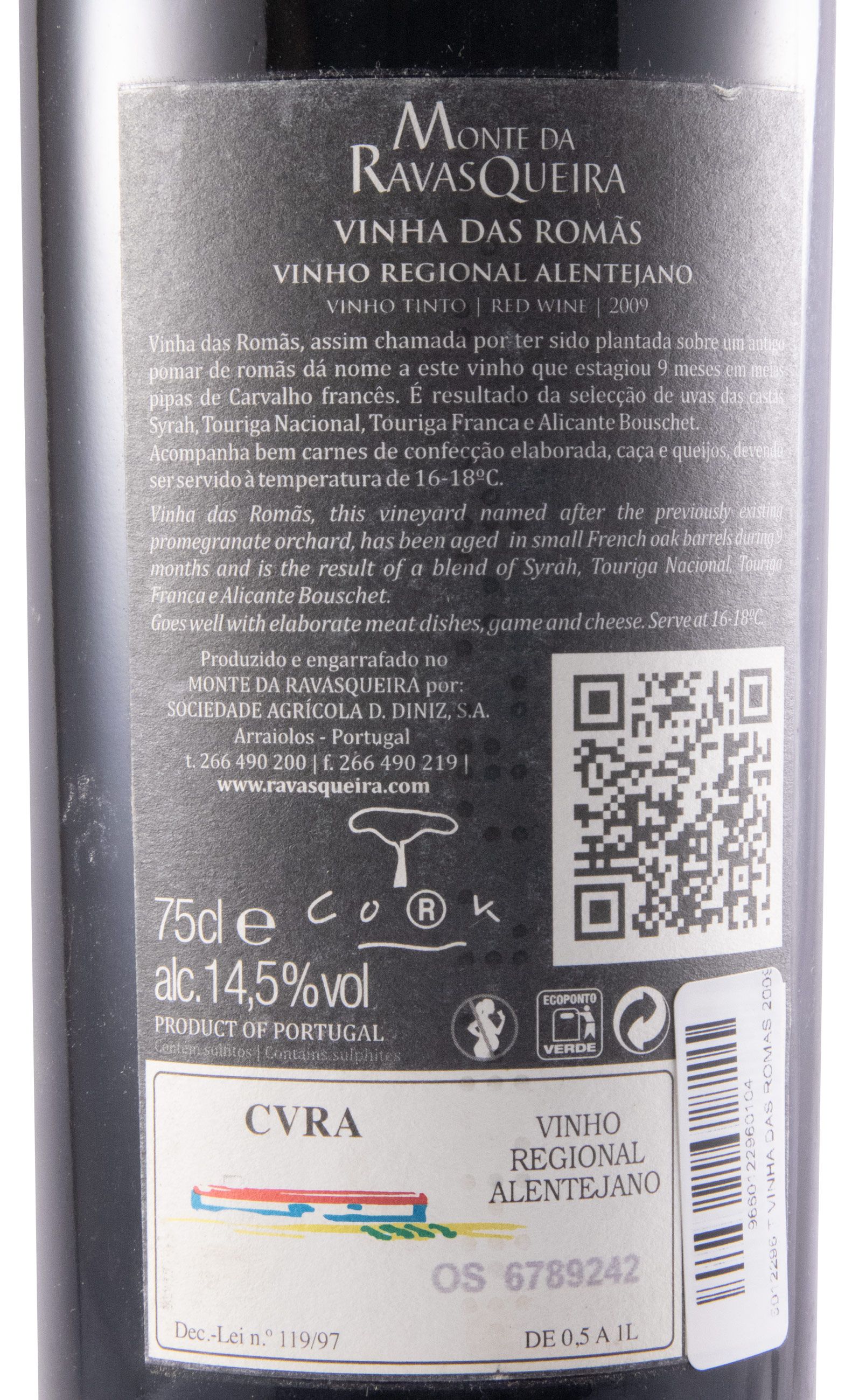 2009 Ravasqueira Vinha das Romãs tinto