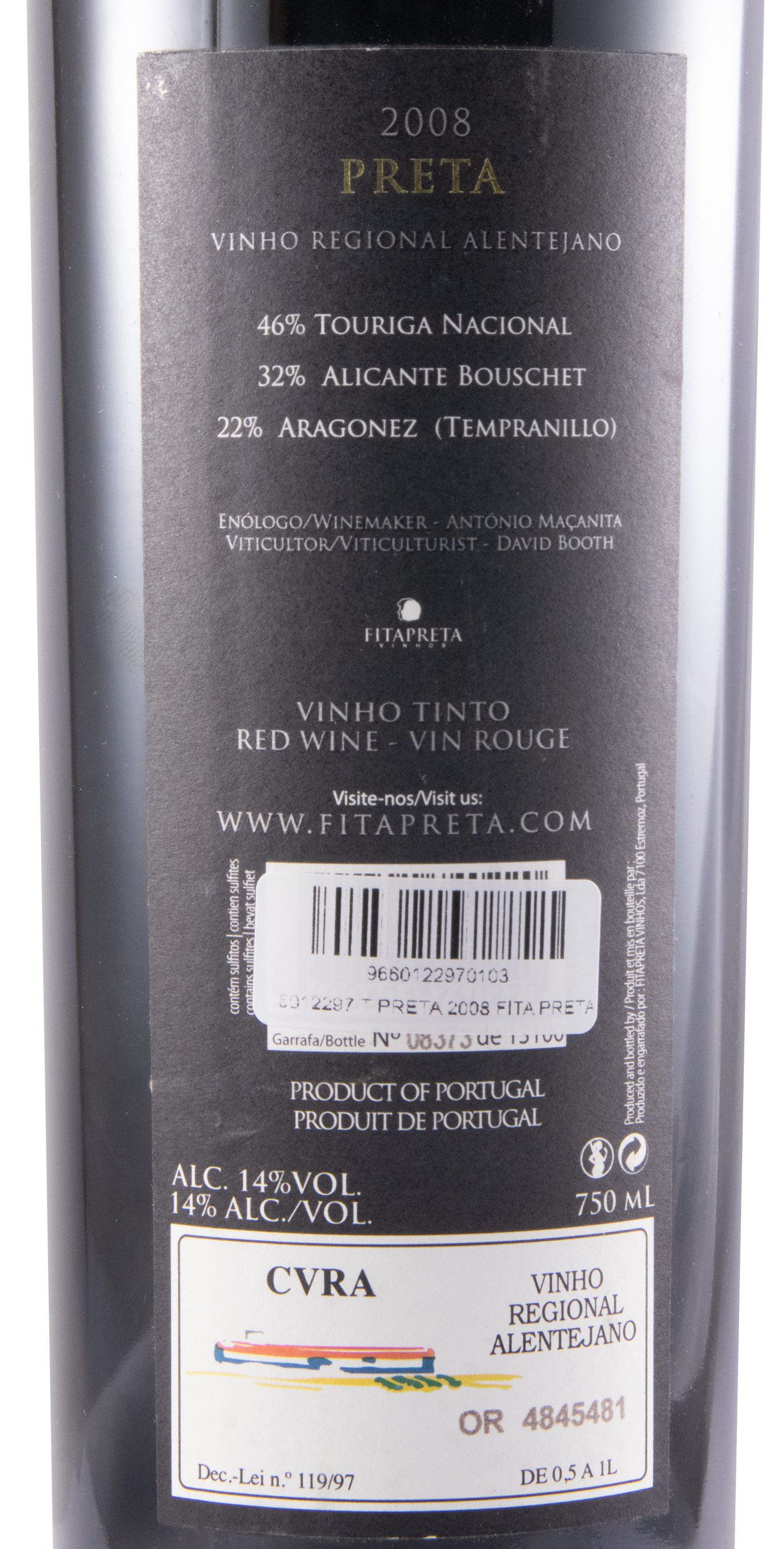 2008 António Maçanita Fita Preta Preta tinto