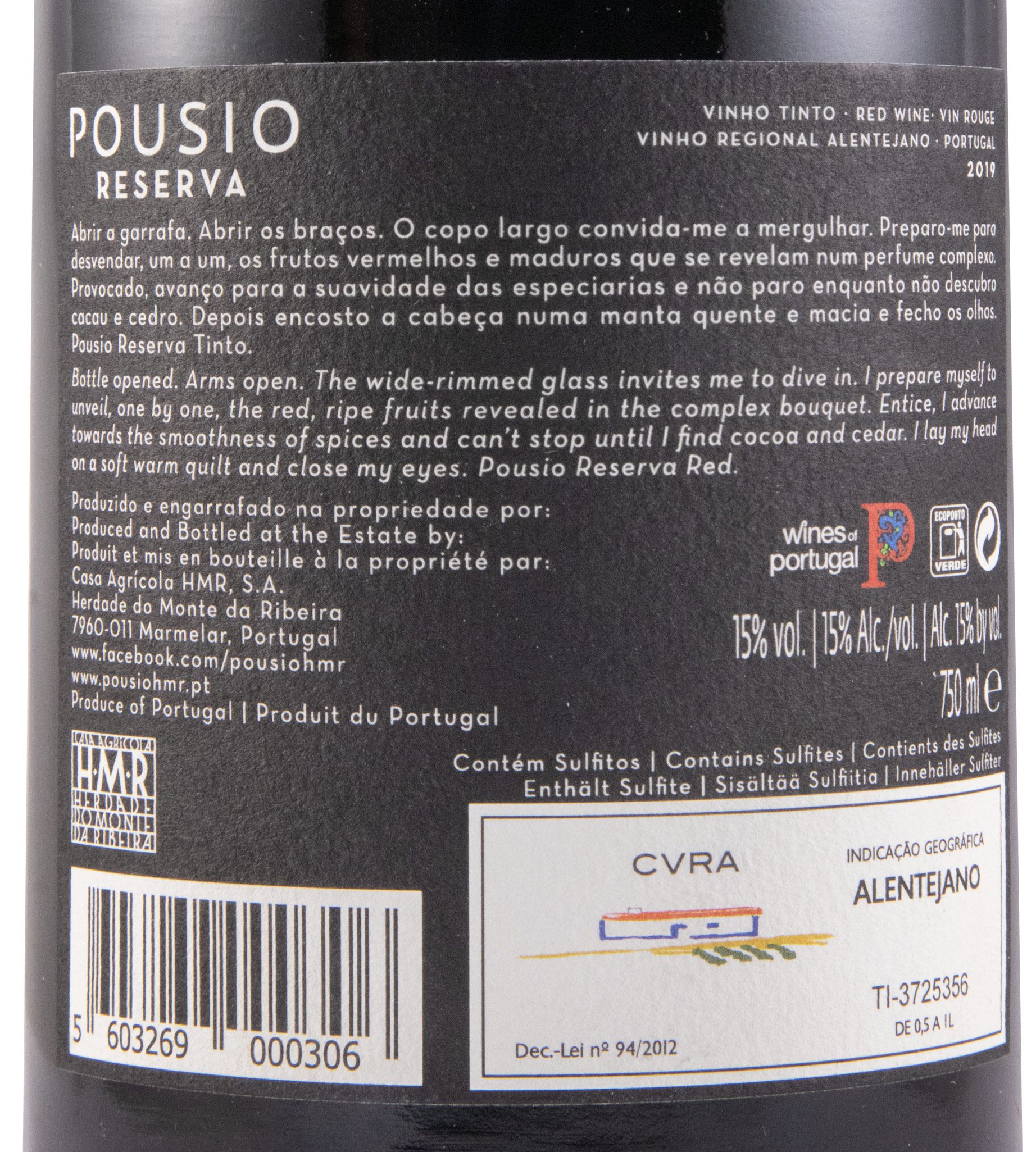 2019 Pousio Reserva red