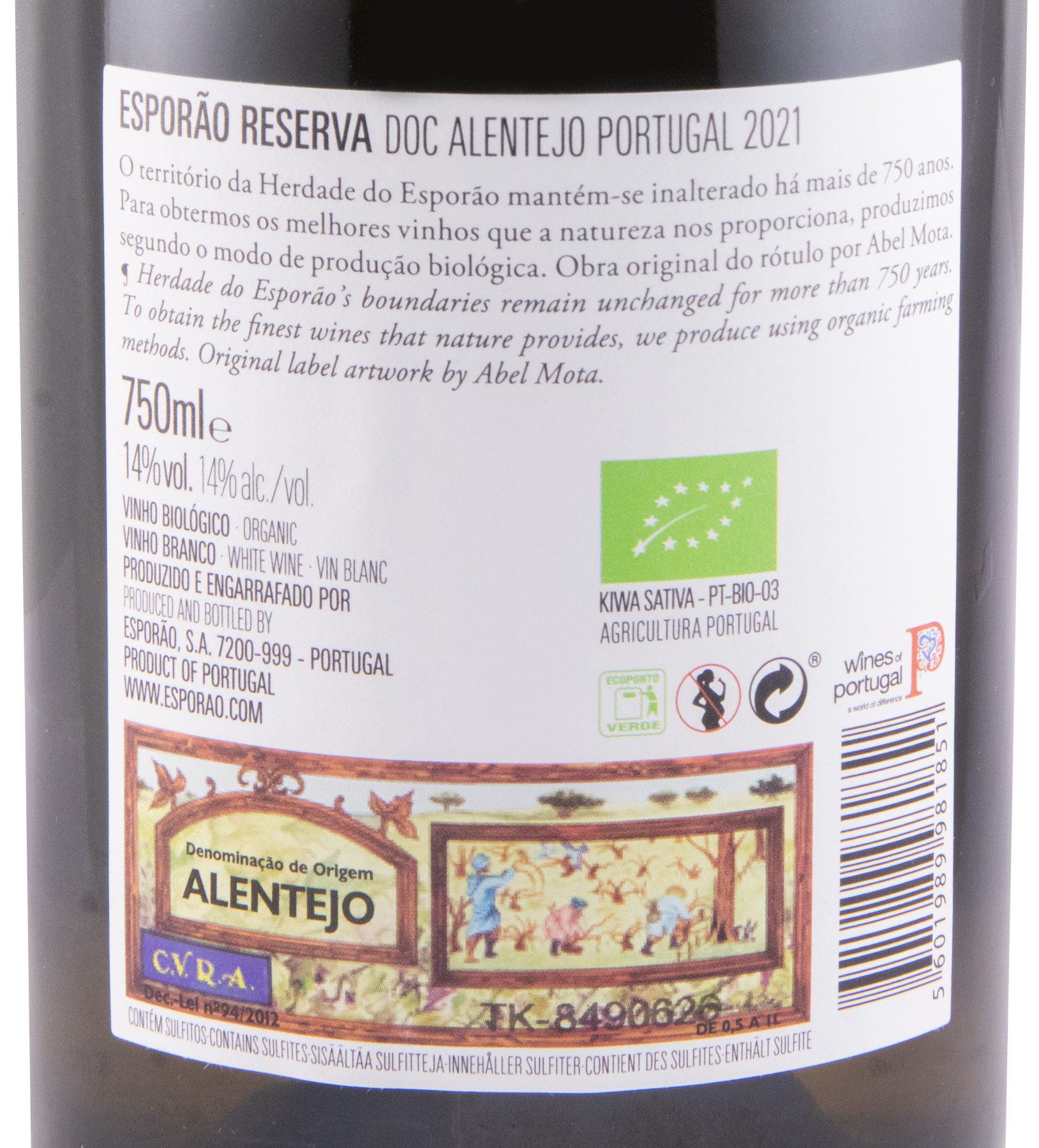 2021 Esporão Reserva biológico branco