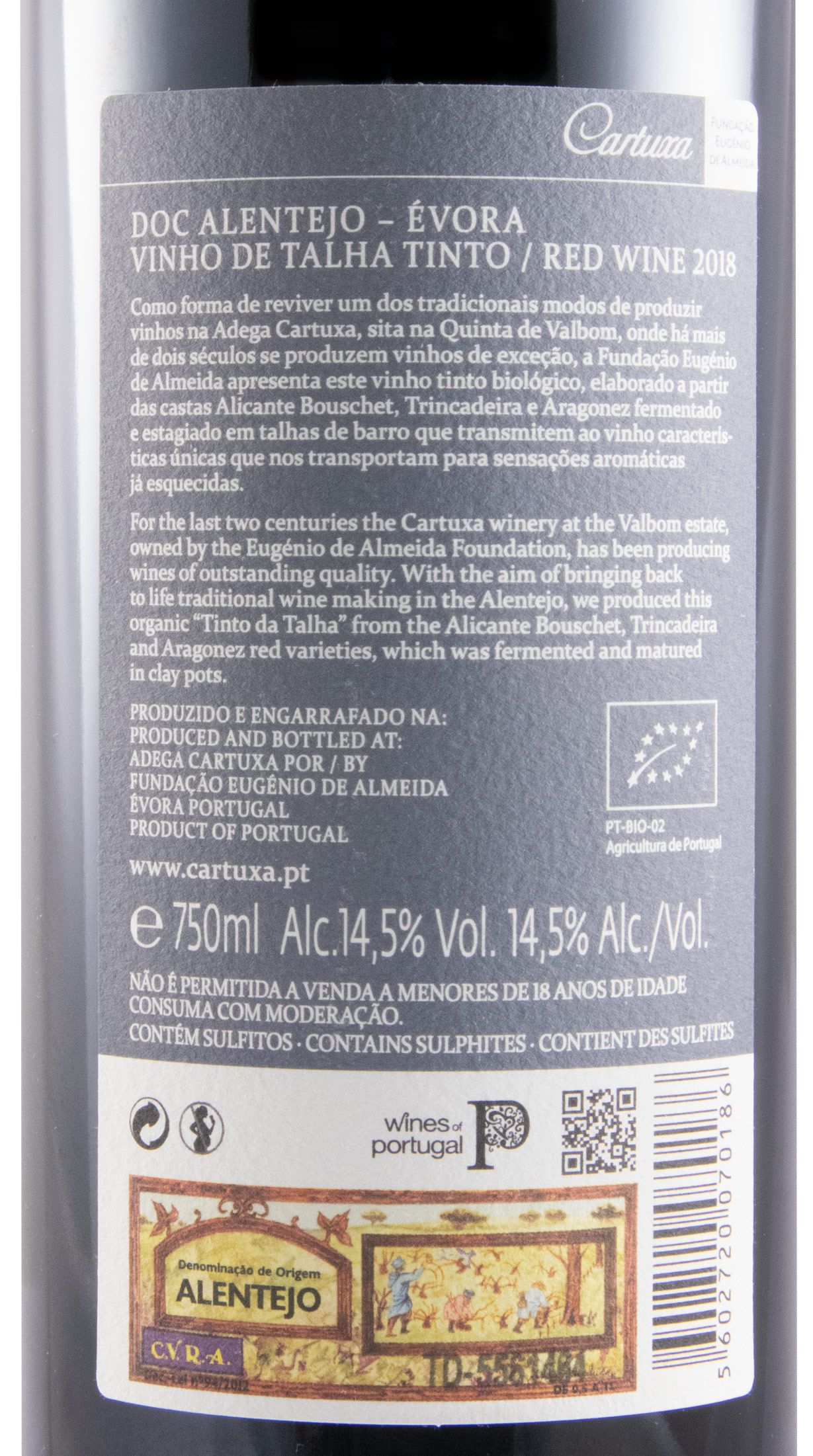 2018 Cartuxa Vinho de Talha biológico tinto
