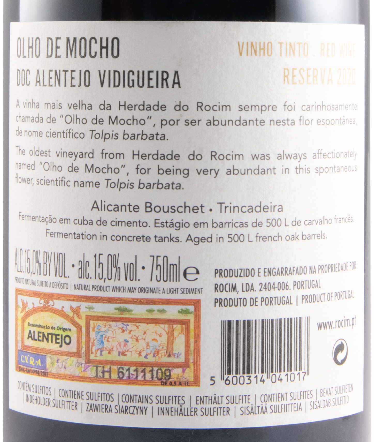 2020 Herdade do Rocim Olho de Mocho Reserva tinto
