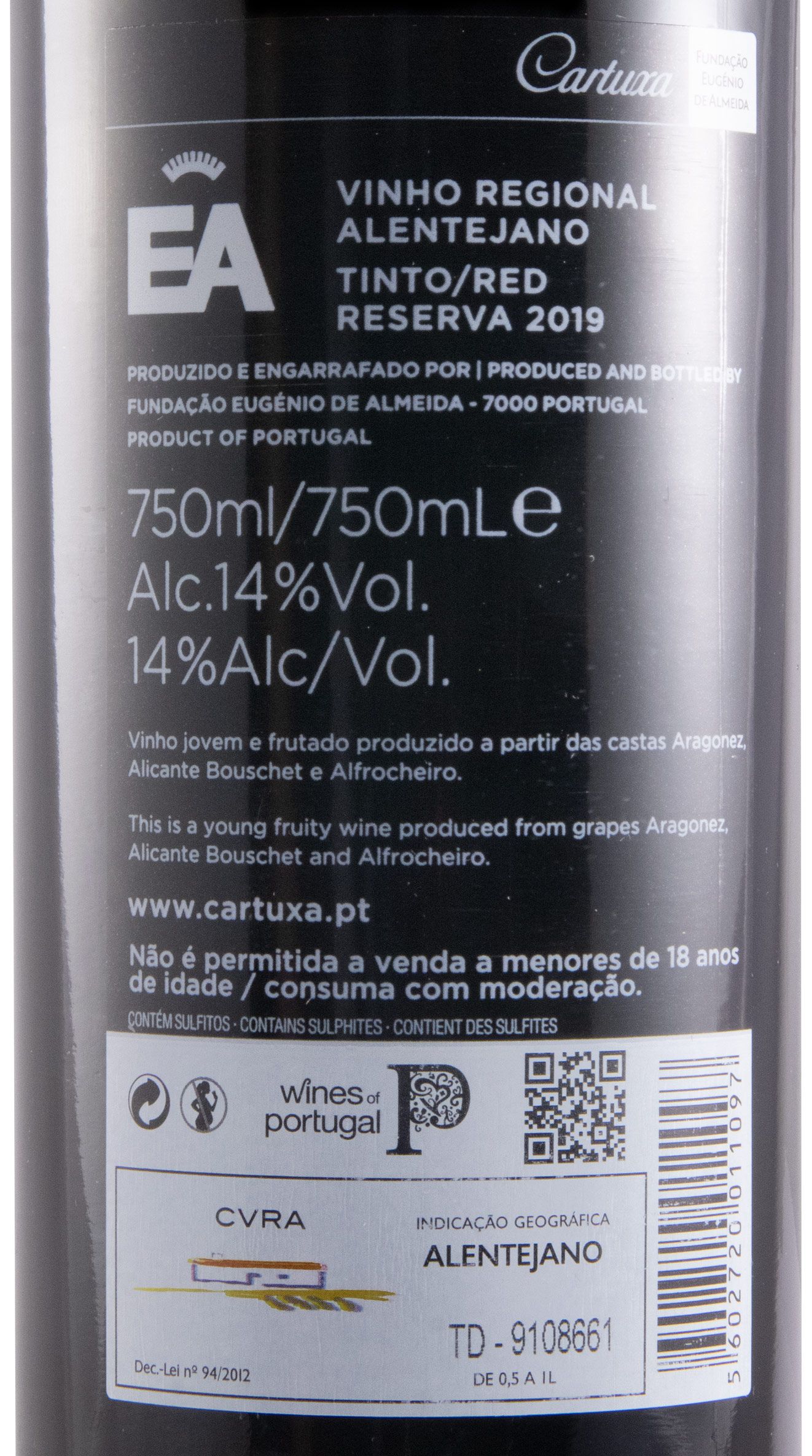 2019 Fundação Eugénio de Almeida EA Reserva tinto