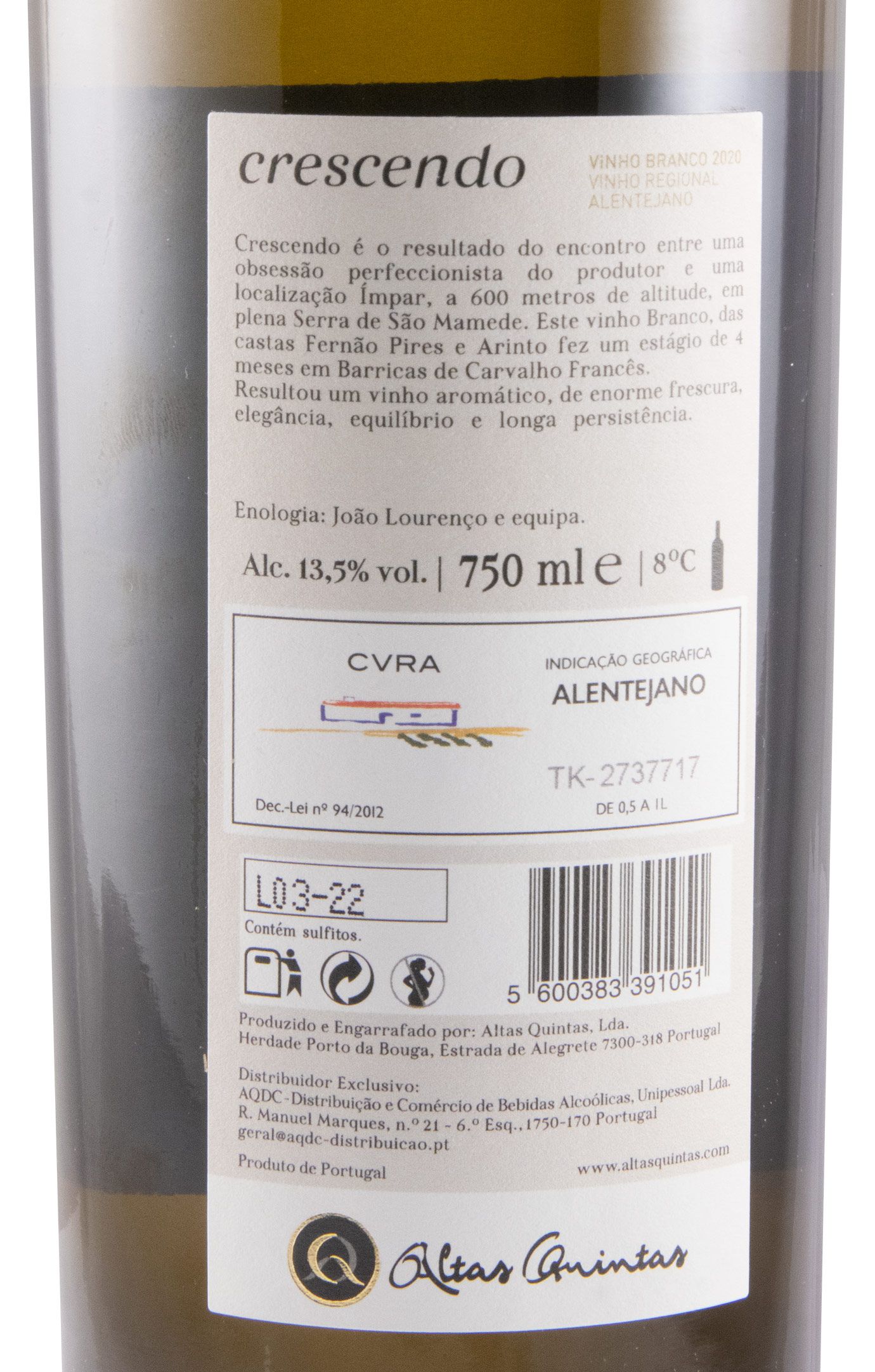 2020 Altas Quintas Crescendo branco