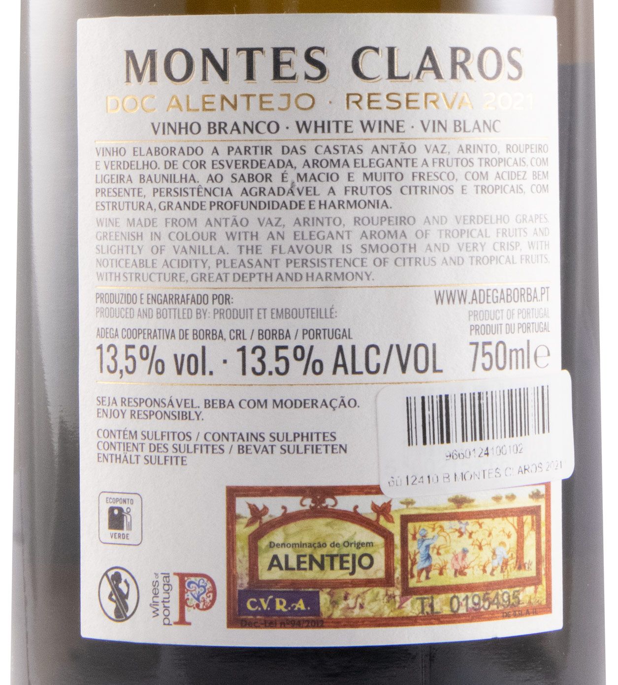 2021 Montes Claros Reserva branco