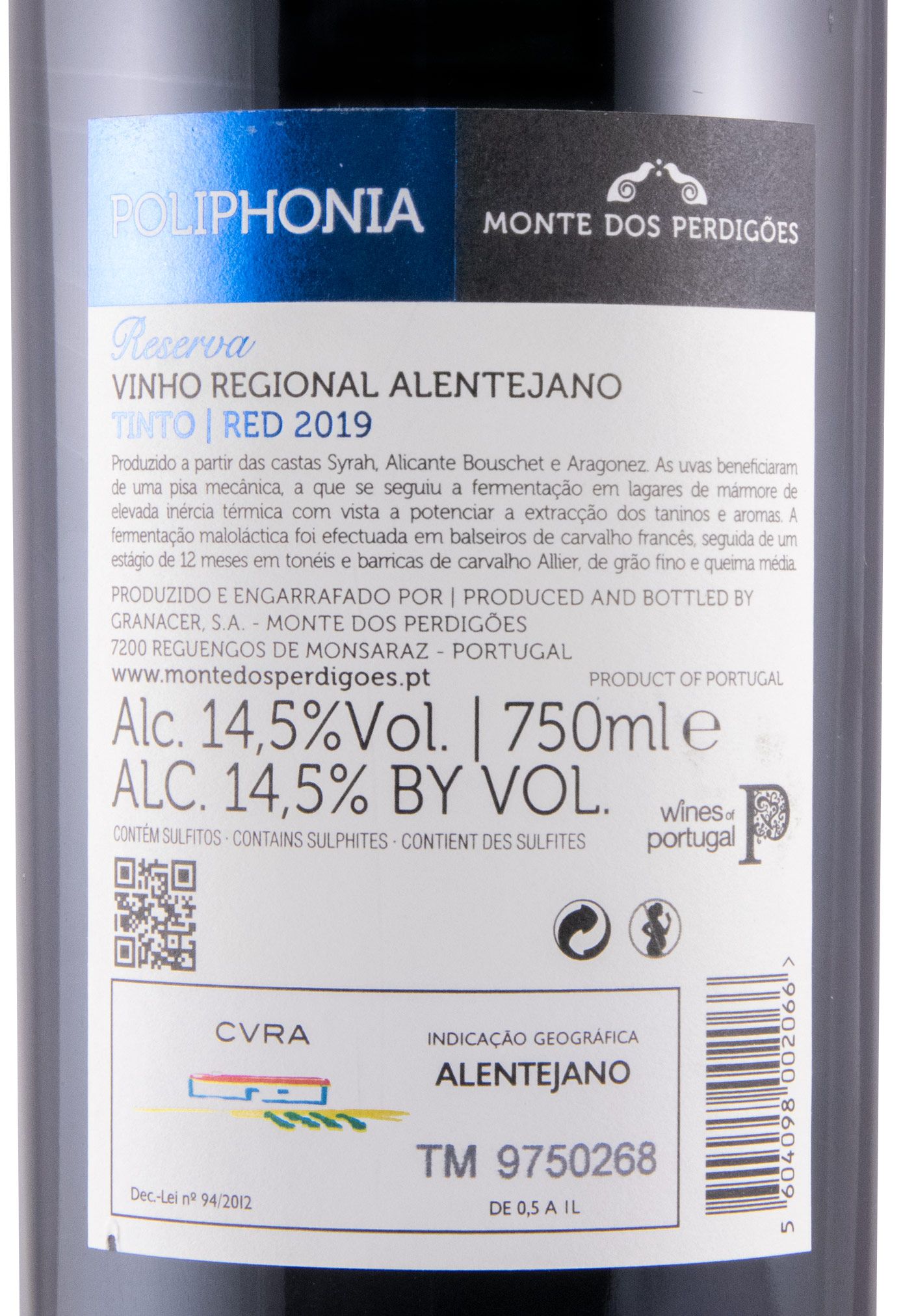 2019 Poliphonia Reserva tinto