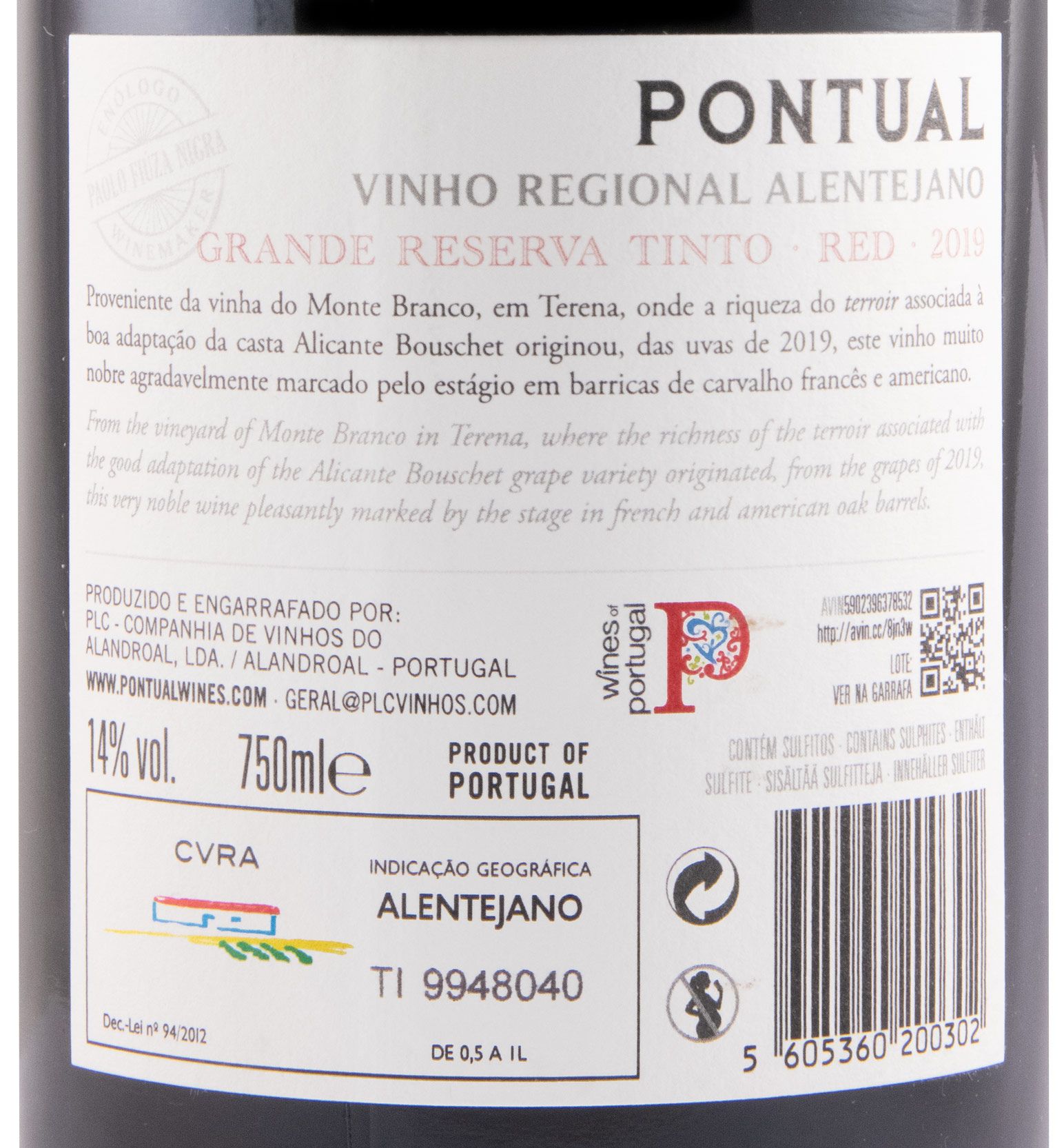 2019 Pontual Grande Reserva tinto