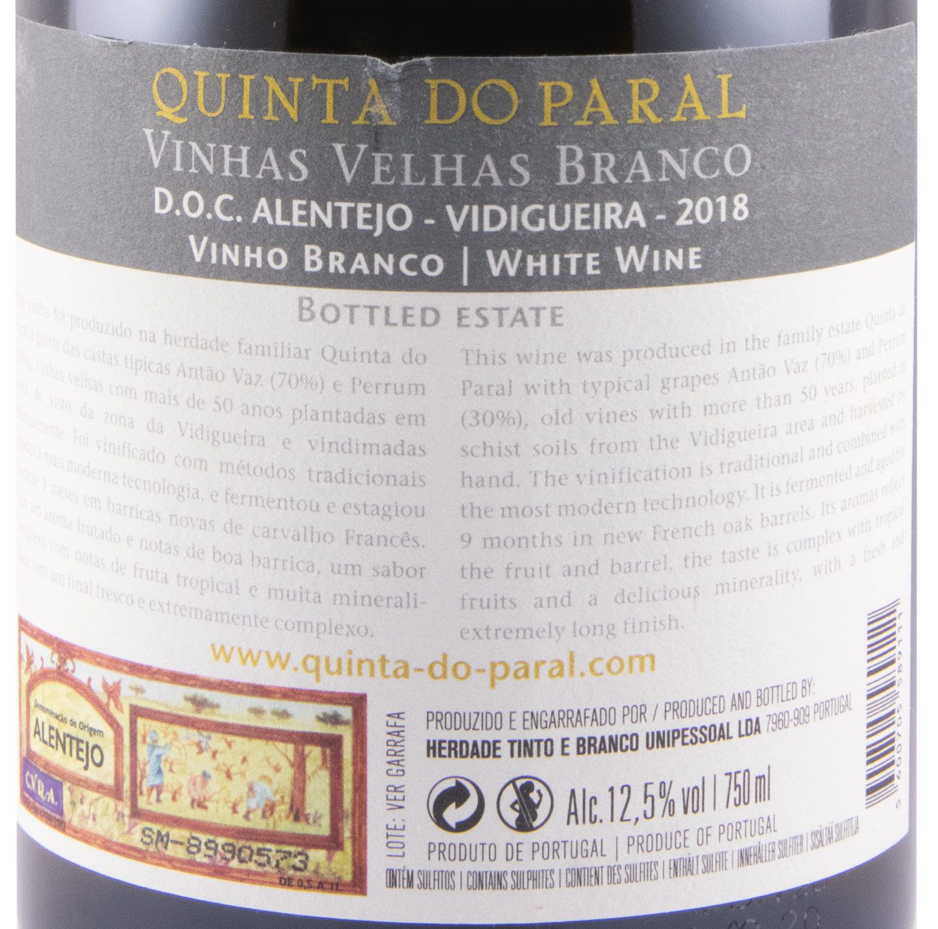2018 Quinta do Paral Vinhas Velhas white