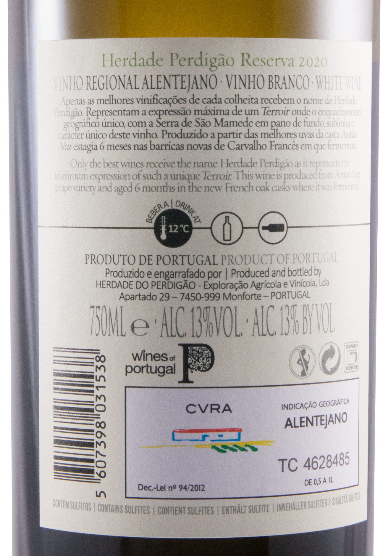 2020 Herdade do Perdigão Reserva branco