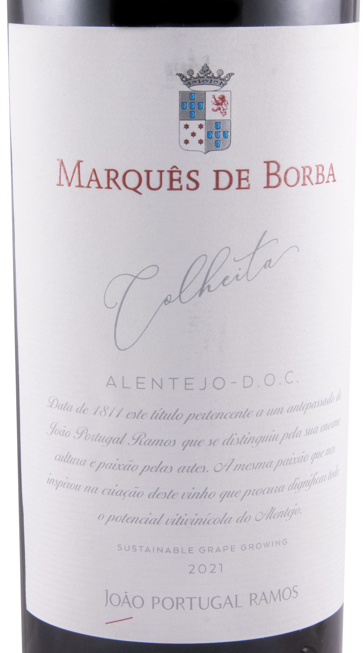 2021 João Portugal Ramos Marquês de Borba red (damaged label)