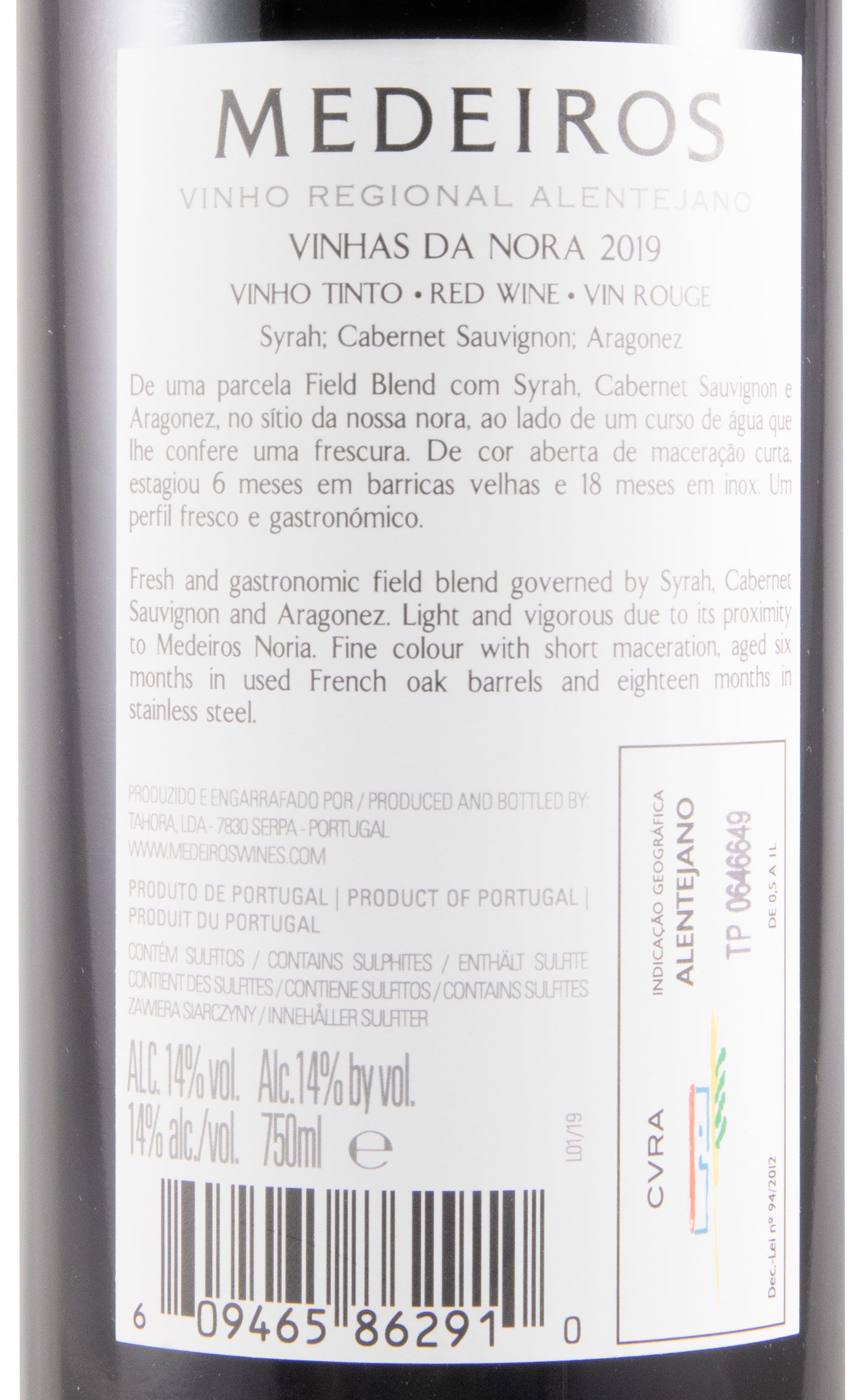 2019 Medeiros Vinhas da Nora tinto
