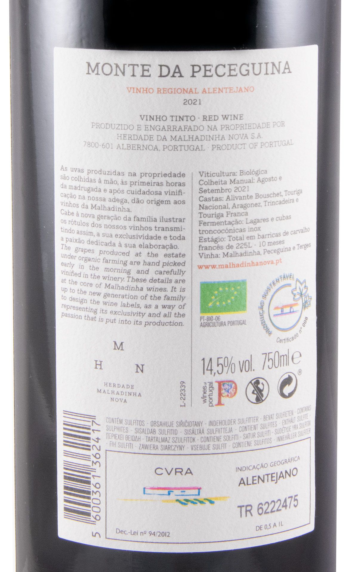2021 Monte da Peceguina organic red