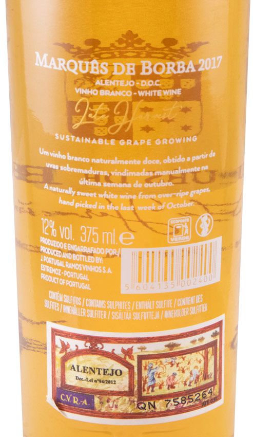 2017 João Portugal Ramos Marquês de Borba Late Harvest white 37.5cl