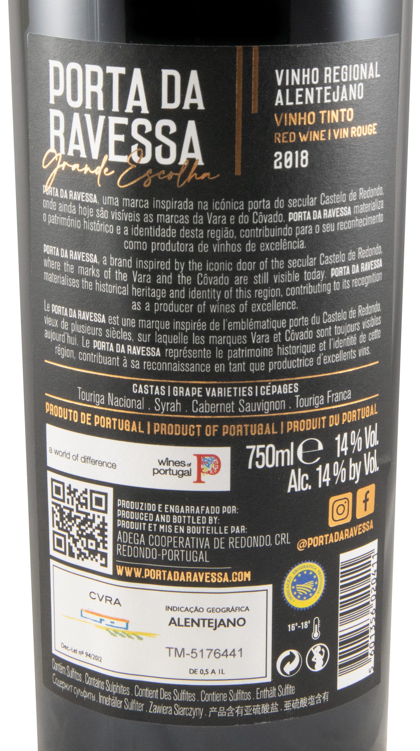 2018 Porta da Ravessa Grande Escolha tinto