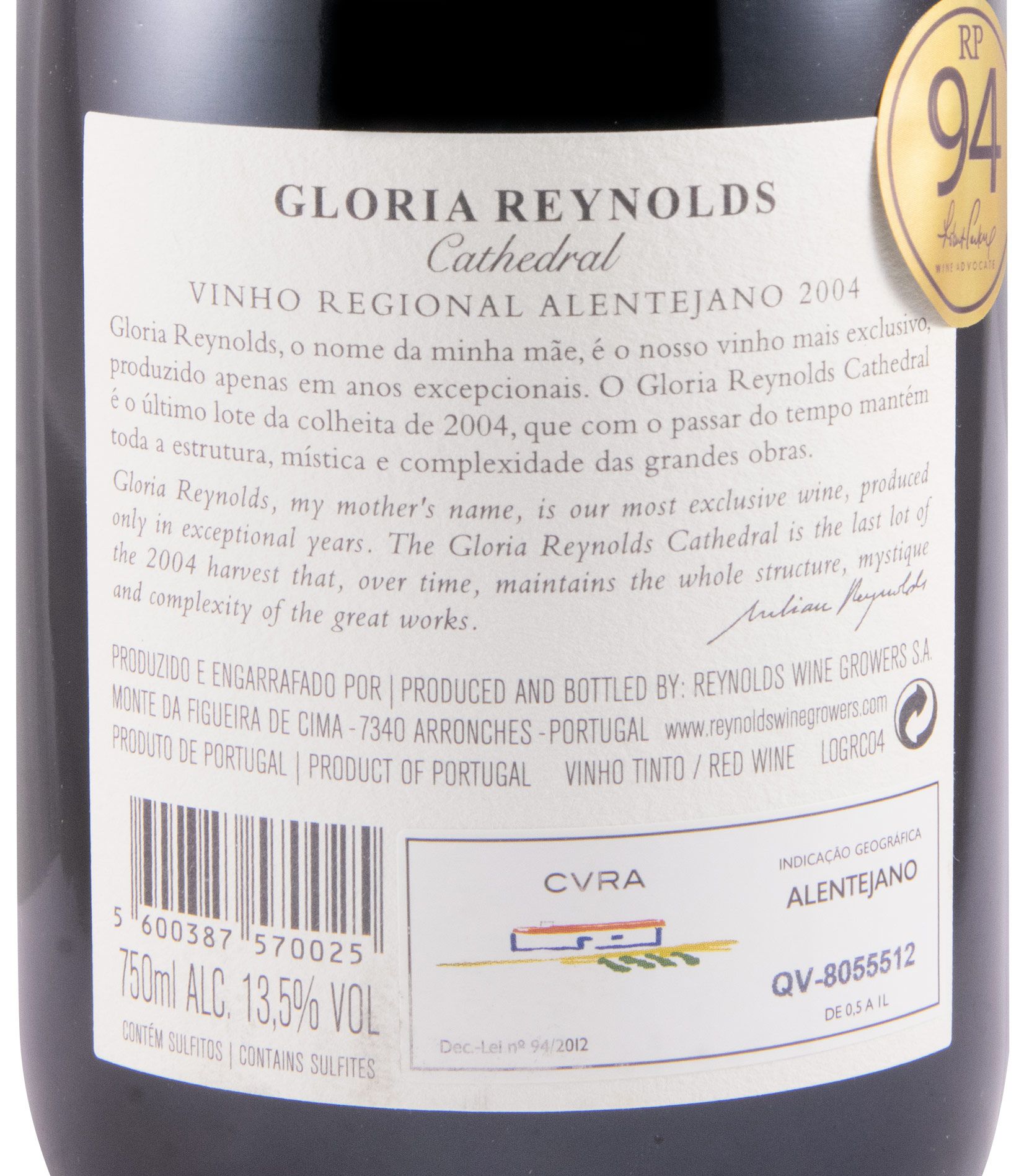 2004 Gloria Reynolds Cathedral red
