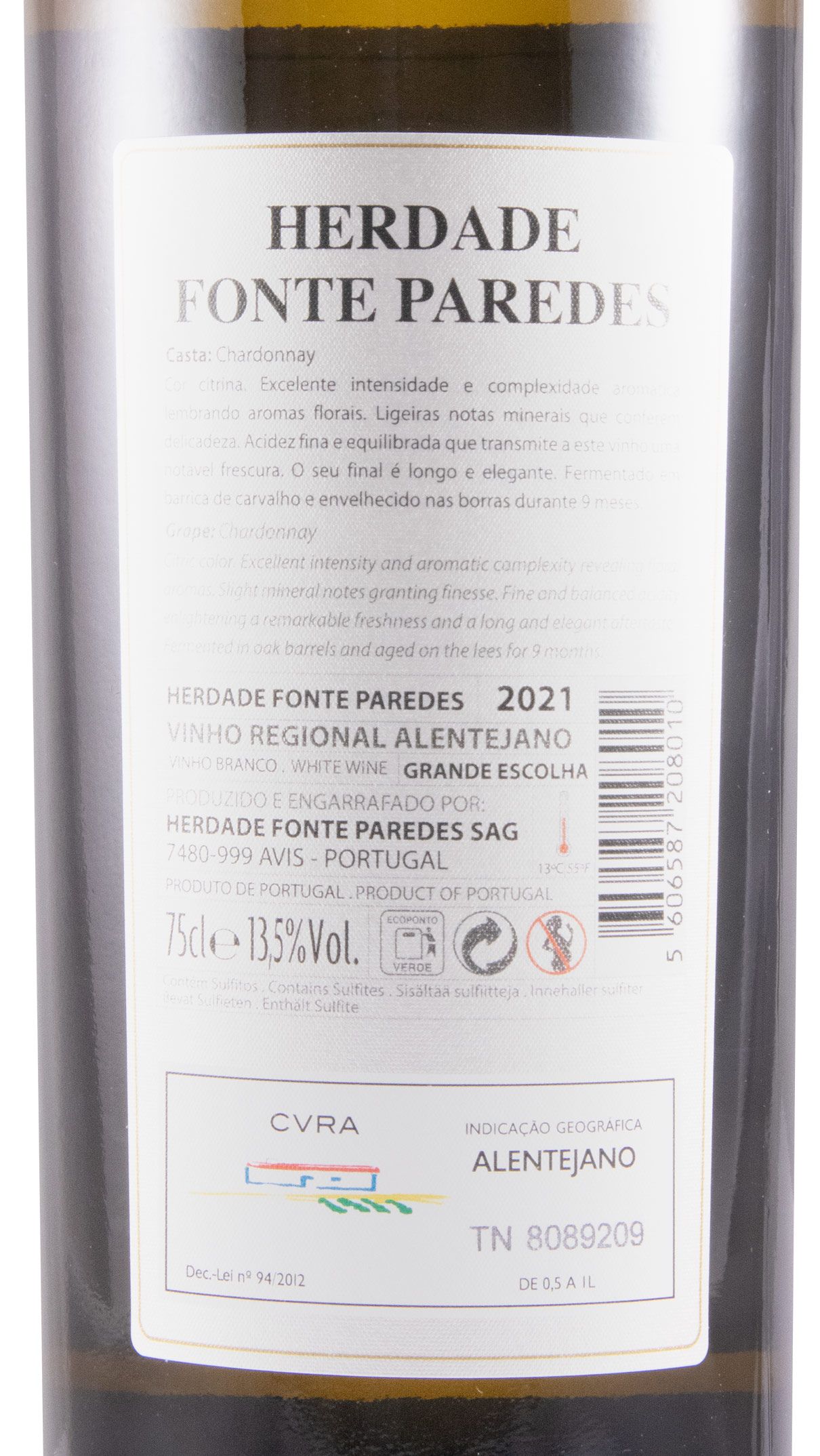 2021 Herdade Fonte Paredes Grande Escolha branco