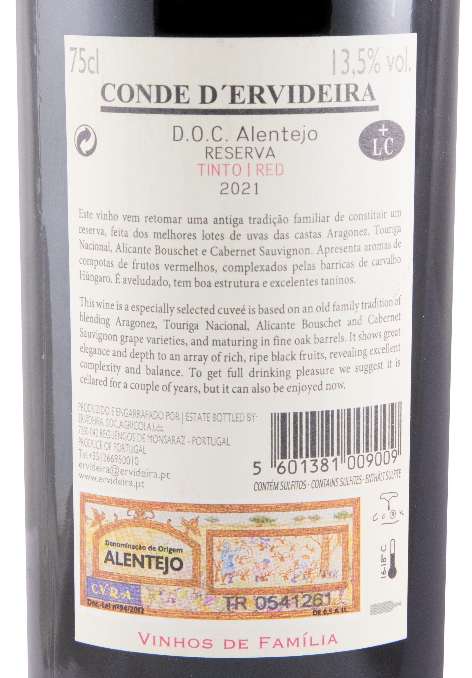 2021 Conde D'Ervideira Reserva tinto