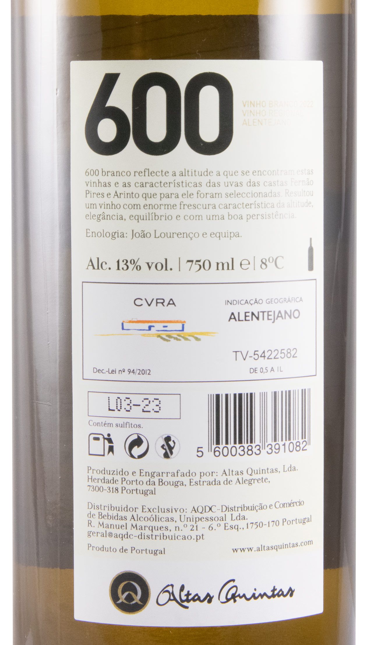 2022 Altas Quintas 600 branco