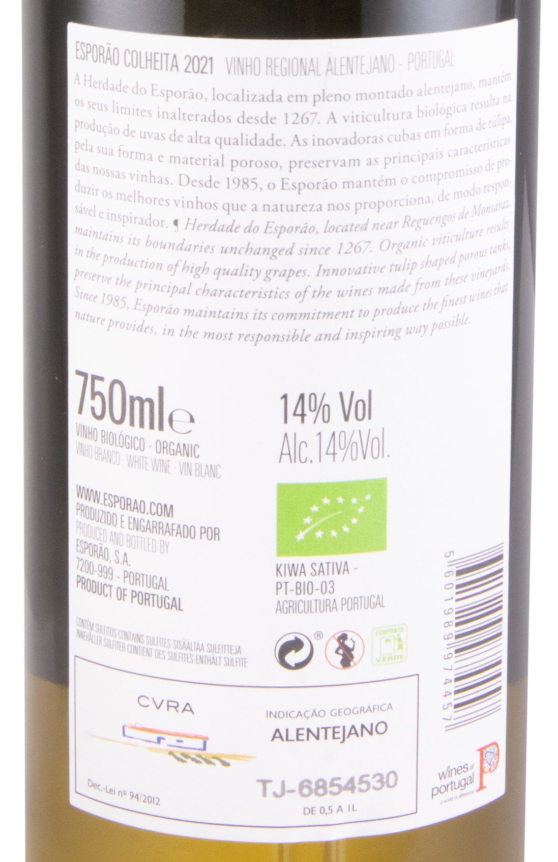 2021 Esporão Colheita organic white