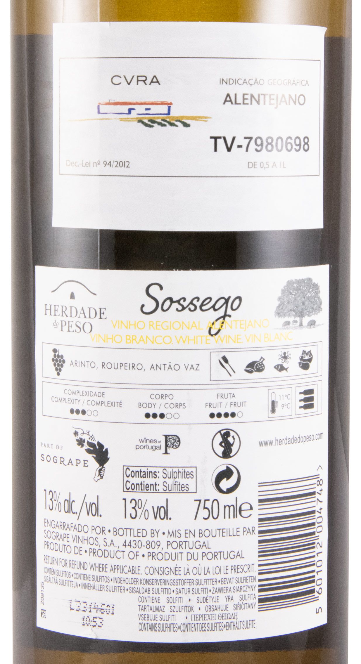 2022 Herdade do Peso Sossego white