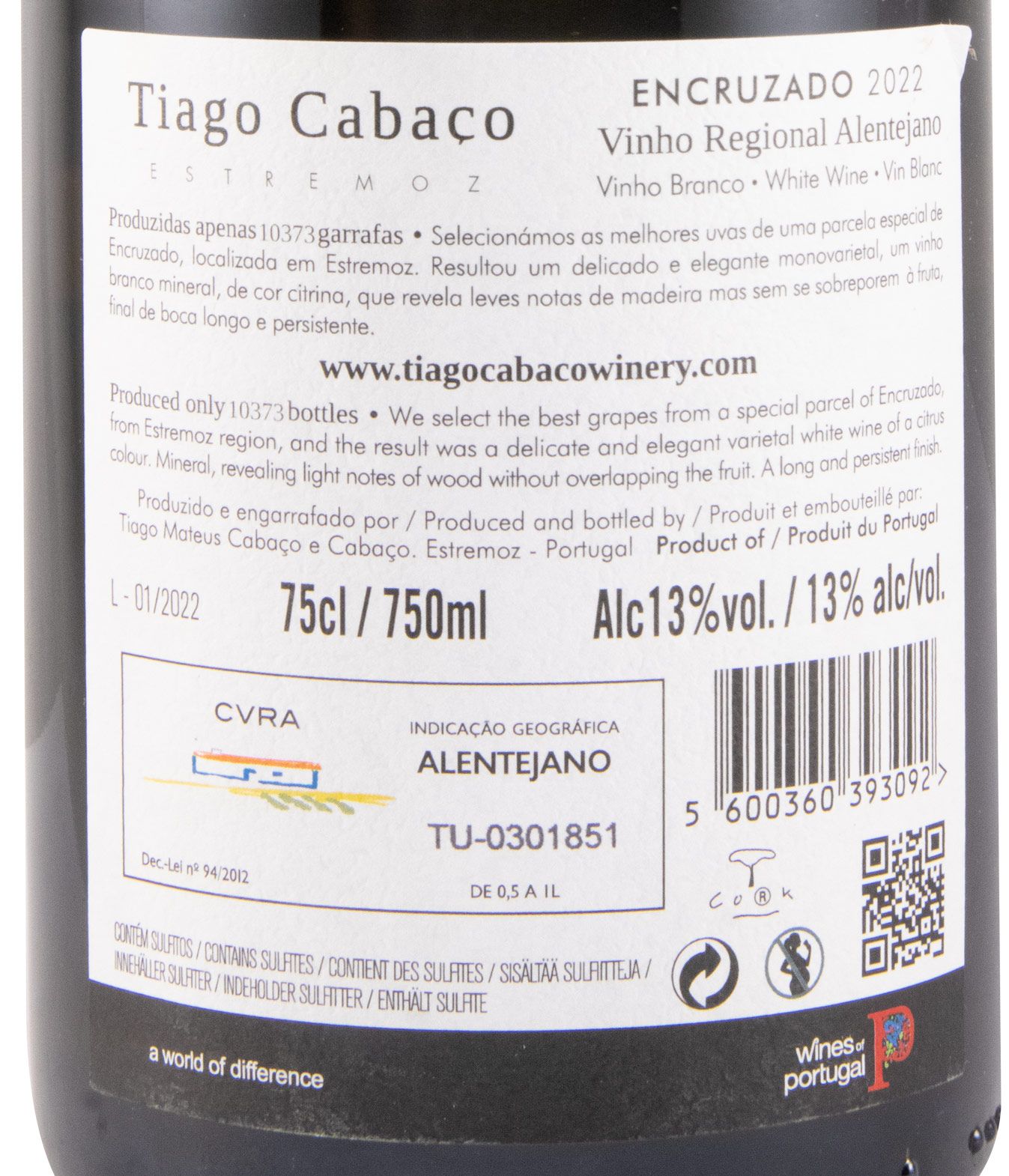 2022 Tiago Cabaço Encruzado white