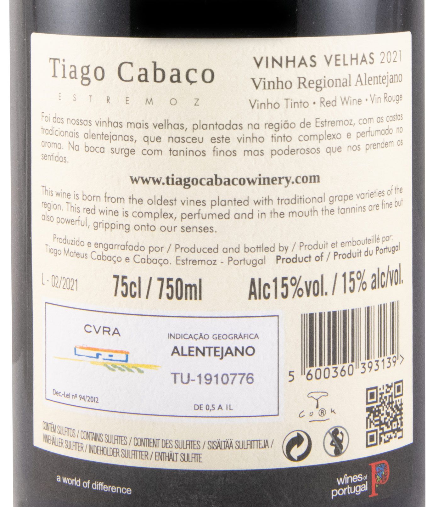 2021 Tiago Cabaço Vinhas Velhas red