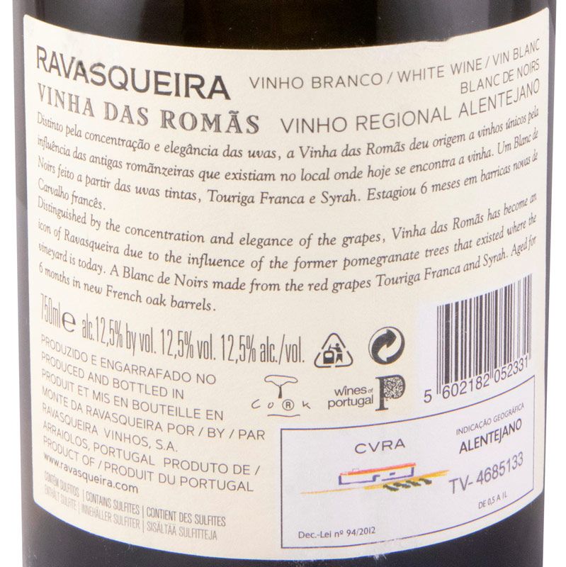 2022 Ravasqueira Vinha das Romãs Blanc de Noirs white