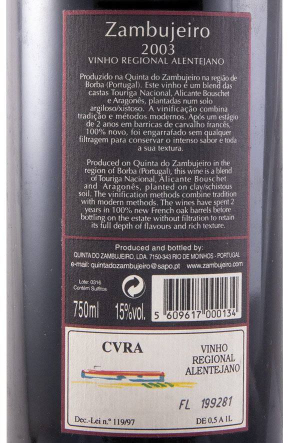 2003 Zambujeiro red