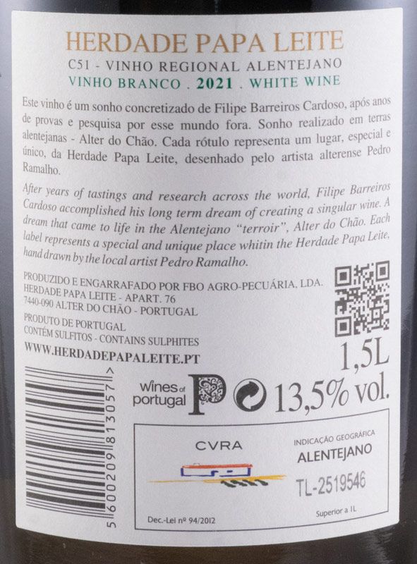 2021 Herdade Papa Leite Heaven's Door white 1.5L