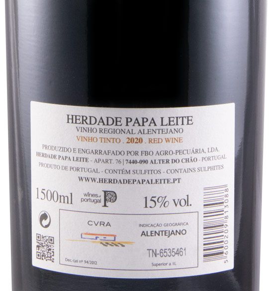 2020 Herdade Papa Leite Pacto do Diabo tinto 1,5L