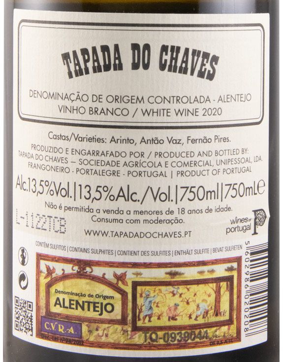 2020 Tapada do Chaves white