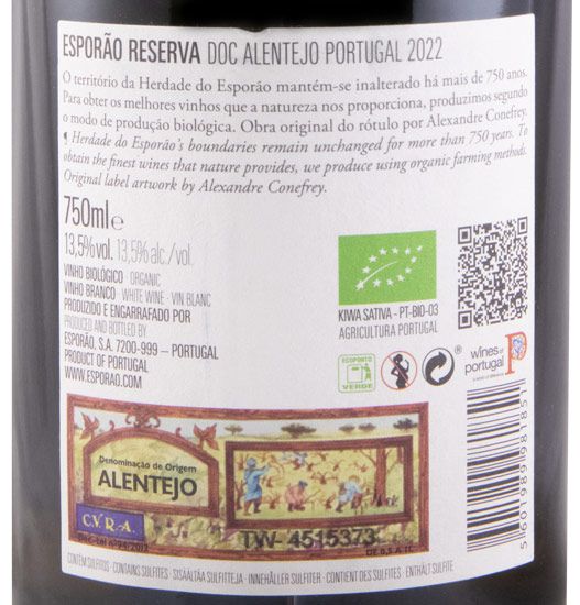 2022 Esporão Reserva biológico branco
