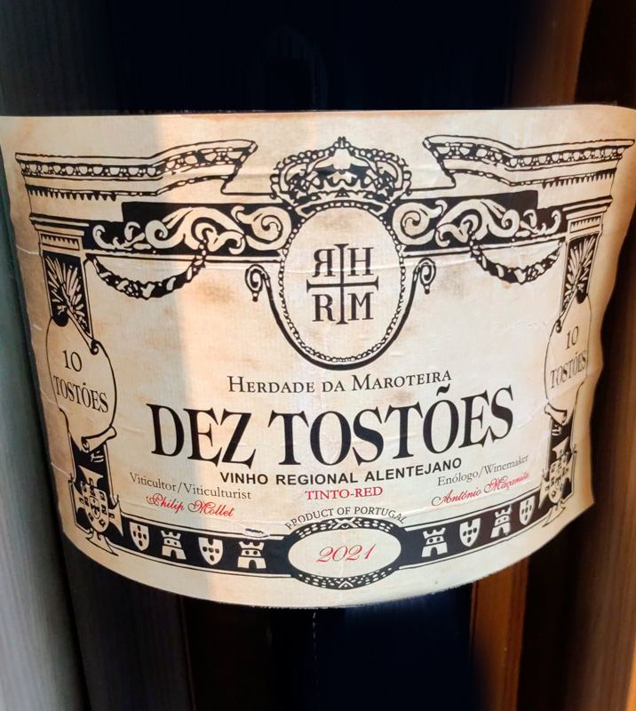 2021 Herdade da Maroteira Dez Tostões red 18L (damaged label)