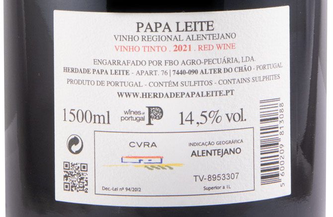 2021 Herdade Papa Leite Pacto do Diabo tinto 1,5L
