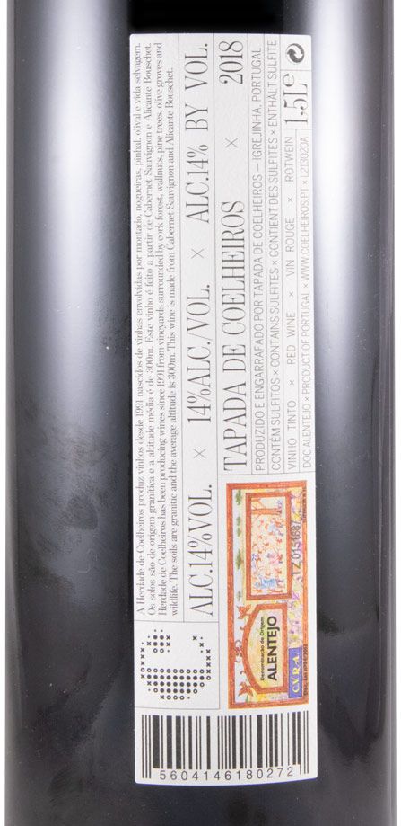 2018 Tapada de Coelheiros tinto 1,5L