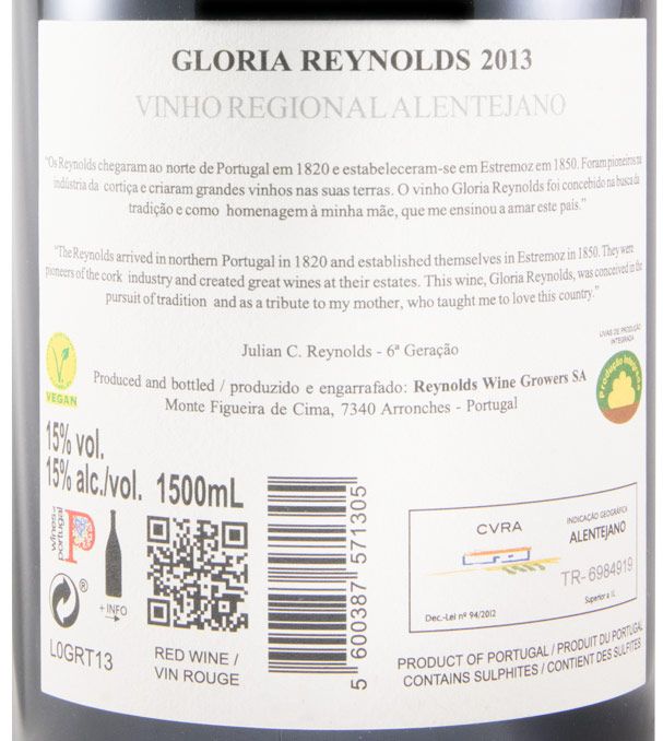 2013 Gloria Reynolds tinto 1,5L