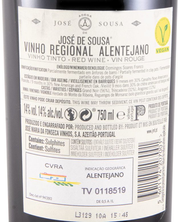 2020 José Maria da Fonseca José de Sousa tinto