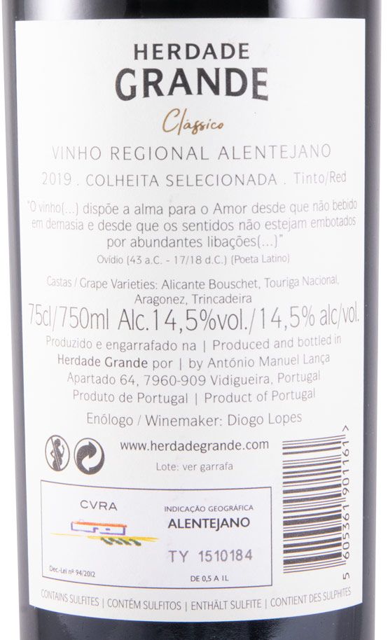 2019 Herdade Grande tinto