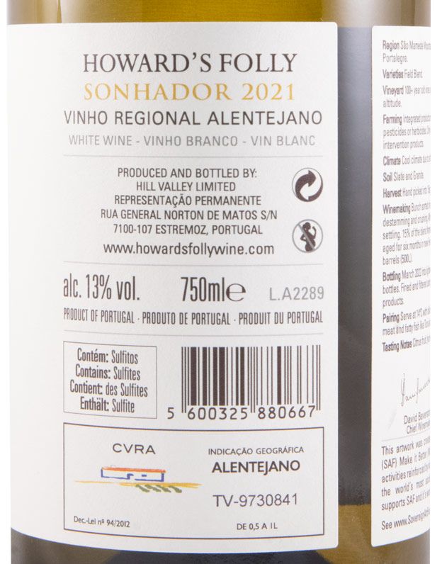 2021 Howard's Folly Sonhador white