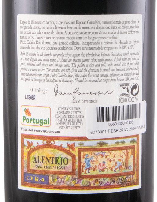 2004 Esporão Garrafeira Private Selection tinto