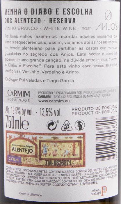 2021 Venha o Diabo e Escolha Reserva branco