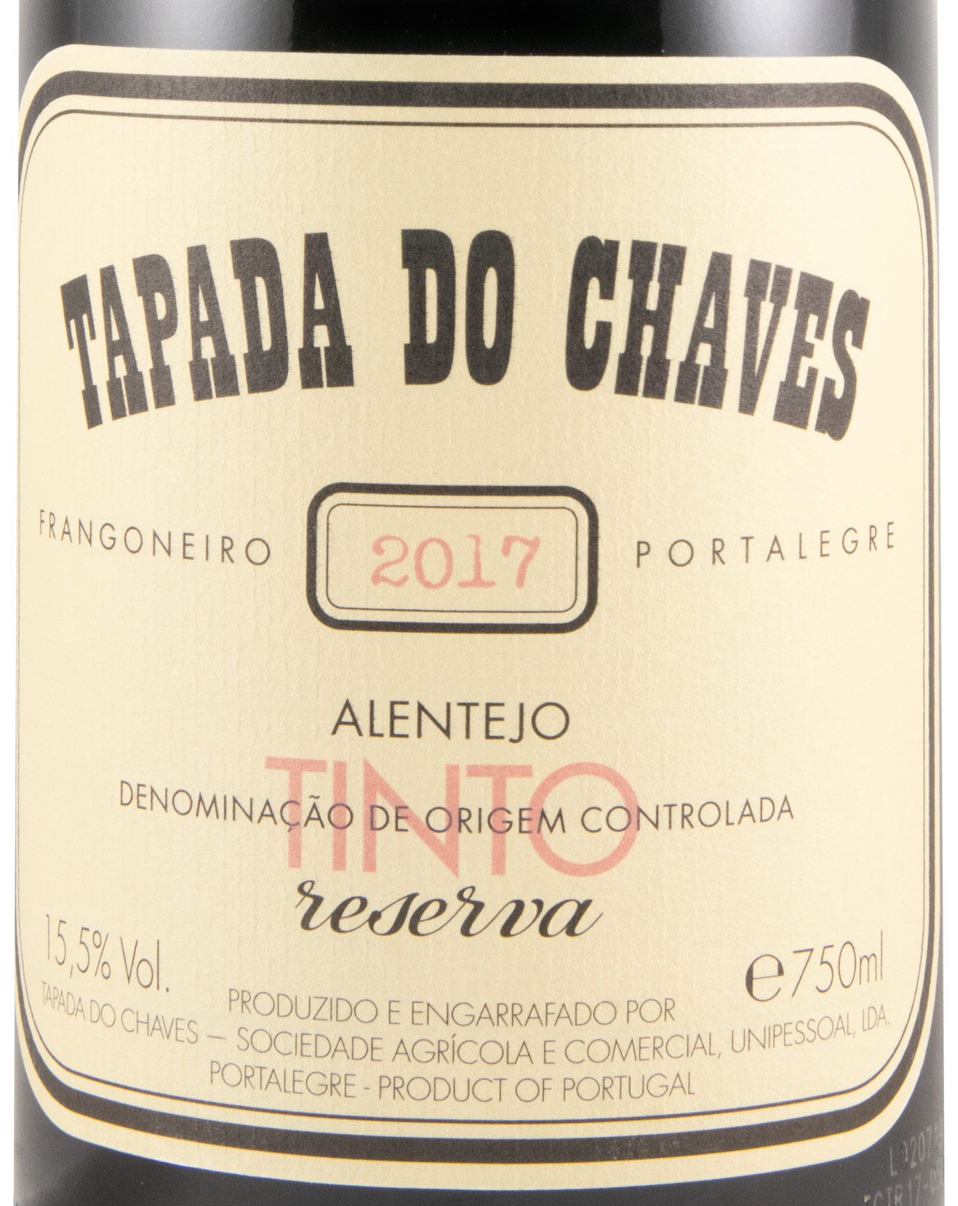 2017 Tapada do Chaves Reserva red