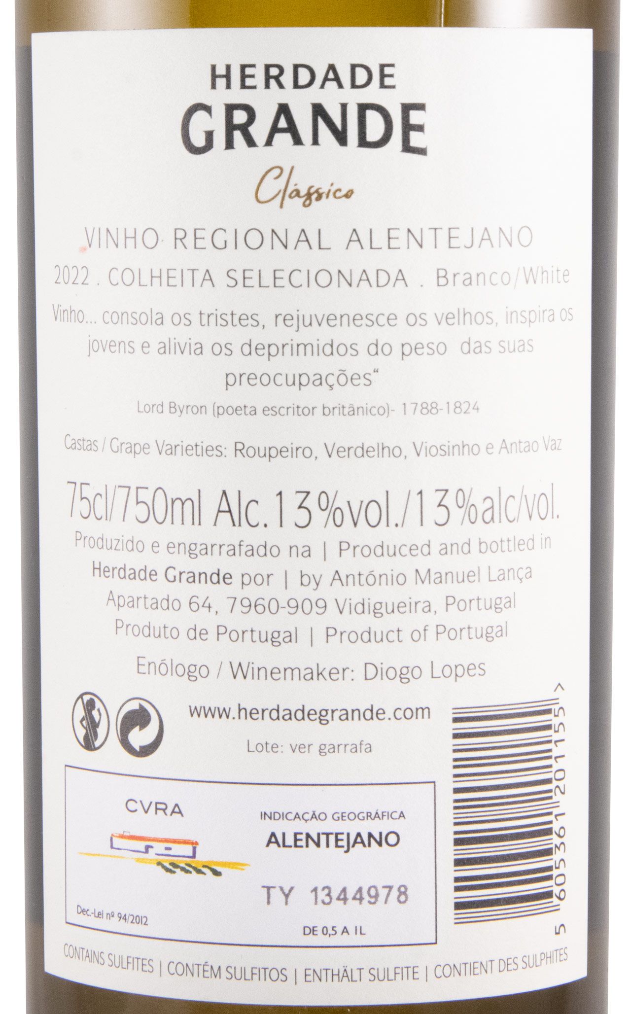 2022 Herdade Grande white