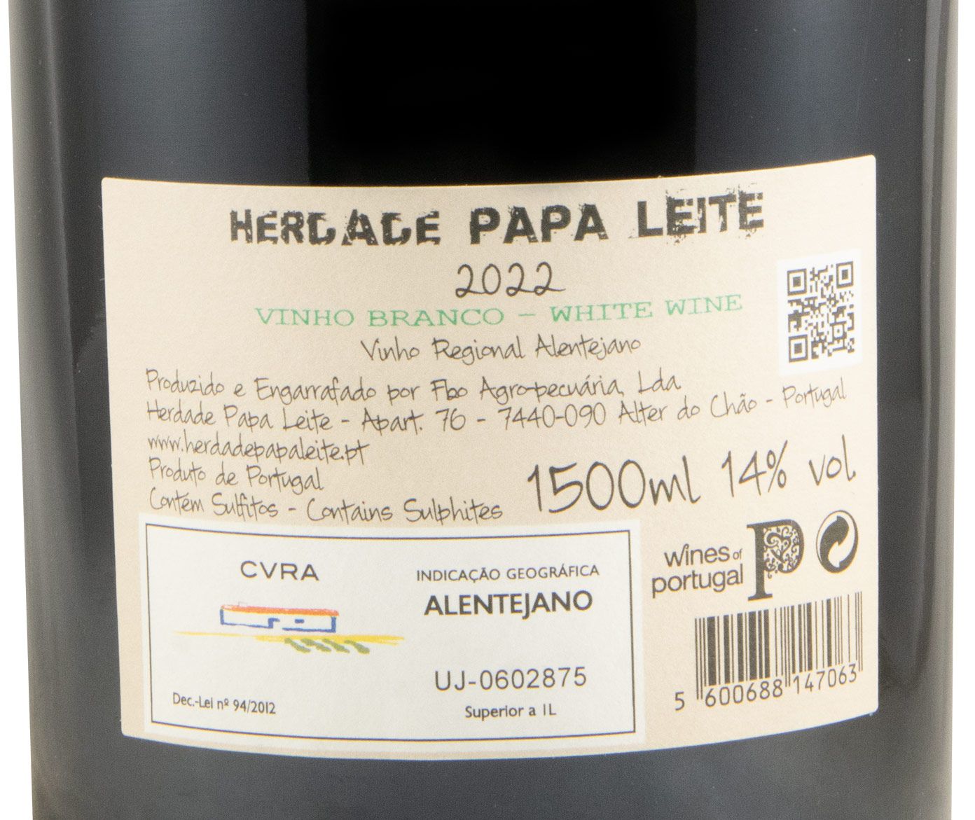 2022 Herdade Papa Leite Stories white 1.5L