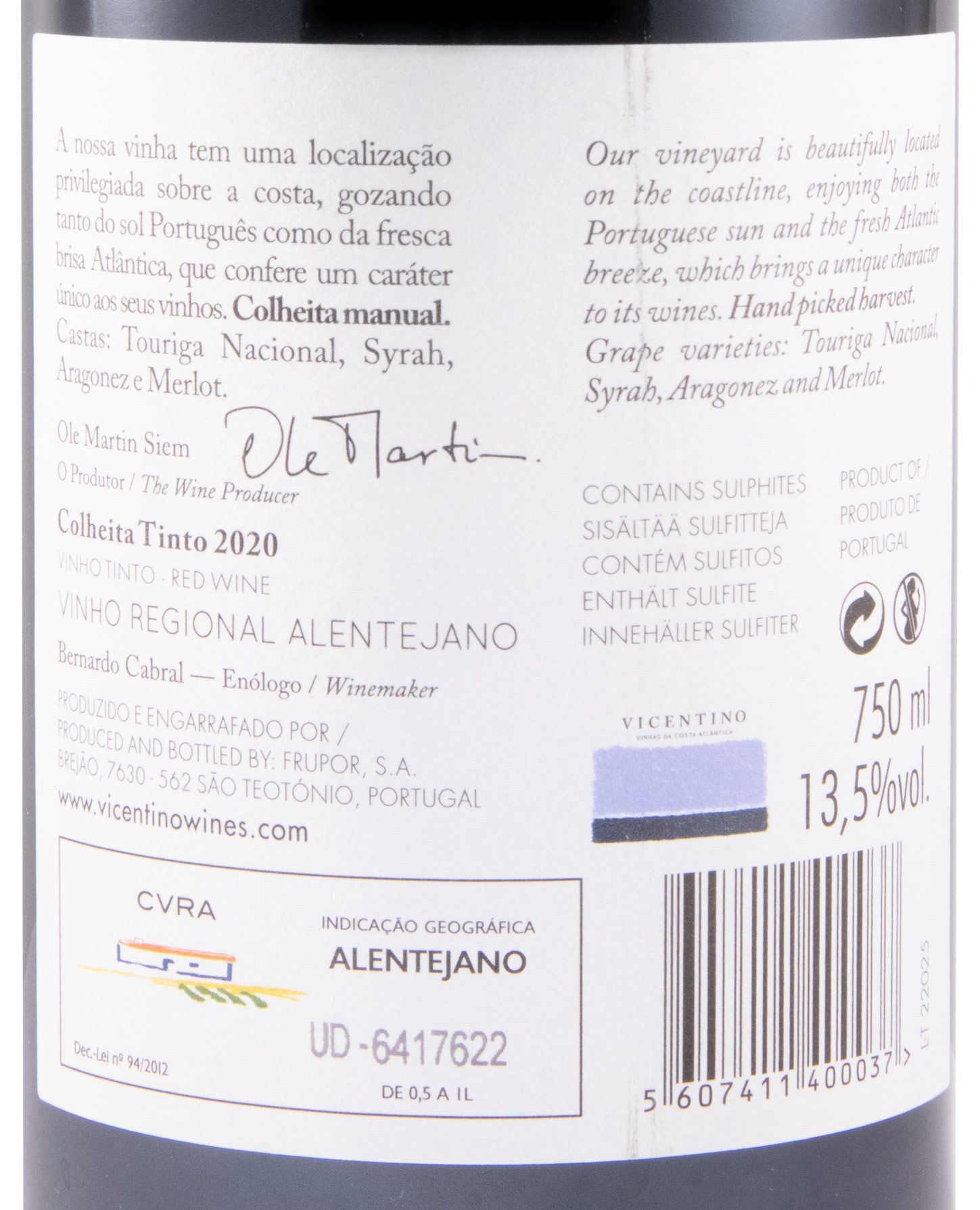 2020 Vicentino tinto