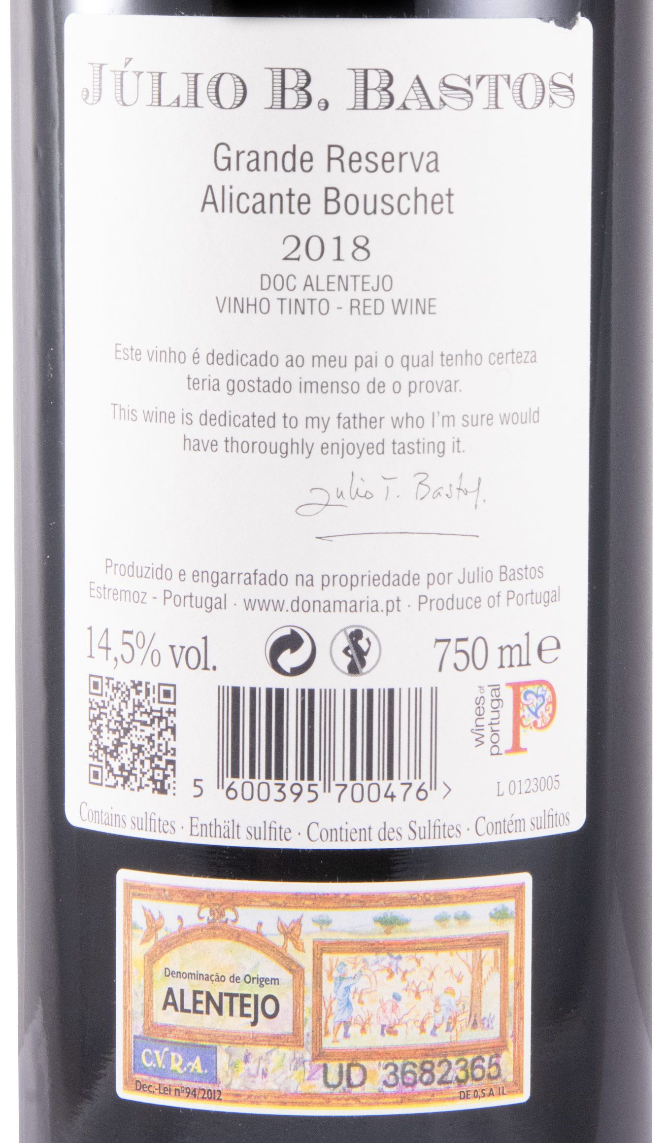 2018 Júlio B. Bastos Alicante Bouschet tinto