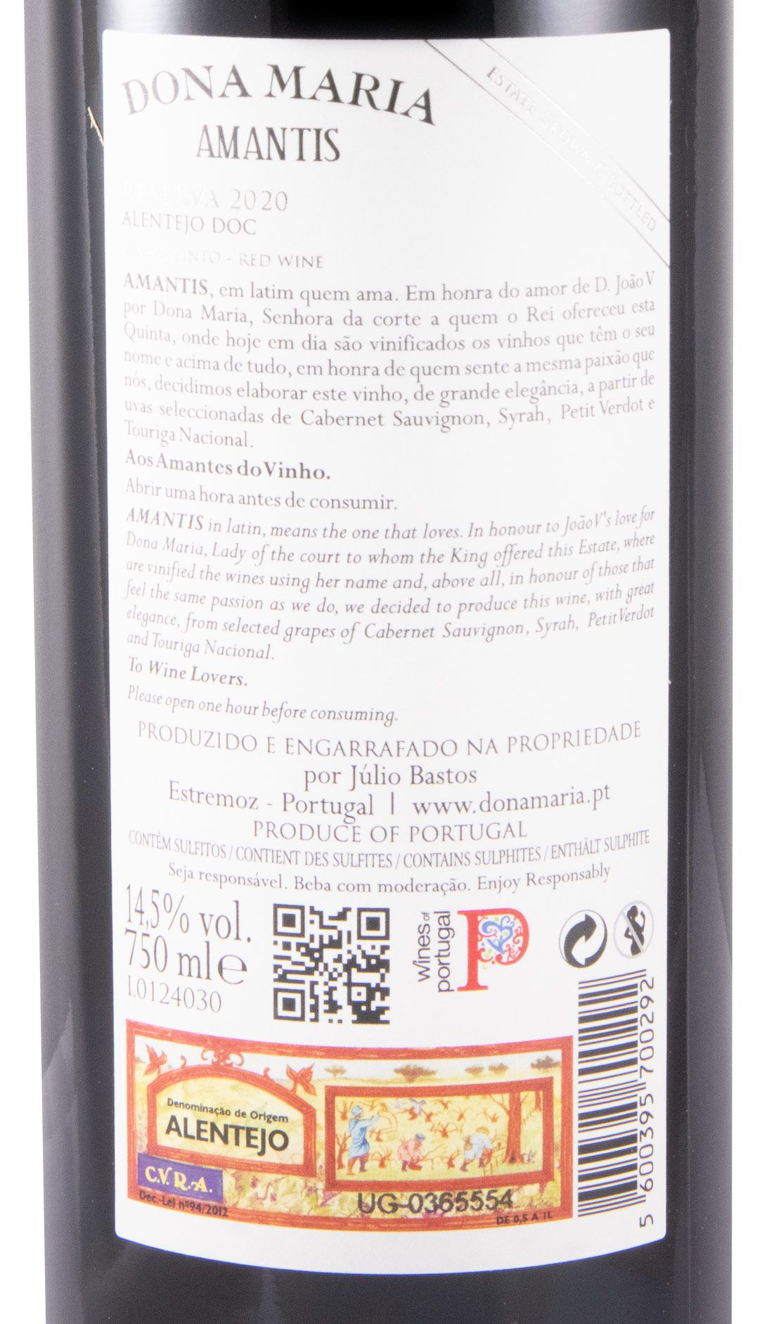2020 Júlio Bastos Dona Maria Amantis Reserva tinto